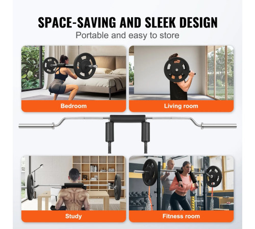 Гриф для штанги VEVOR 221 см, 315 кг