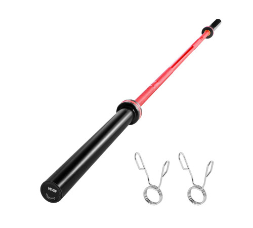 Гриф гантельний VEVOR 453,59 кг, червоний