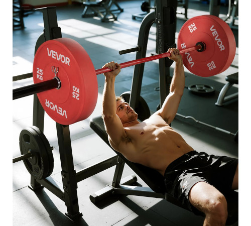 Гриф гантельний VEVOR 453,59 кг, червоний