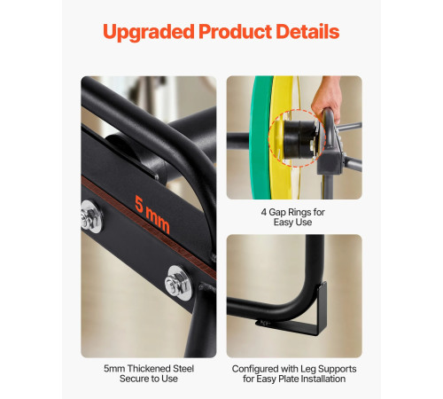 Гриф для штанги VEVOR 5,5 см, 240 кг