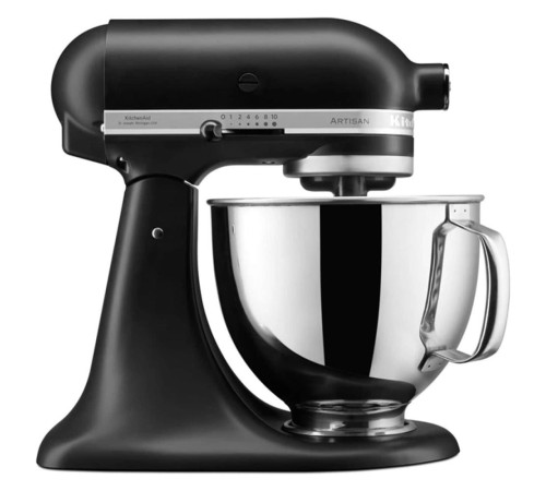 Планетарний міксер KitchenAid Artisan 4,8 л 5KSM125EBM з відкидним блоком матовий чорний
