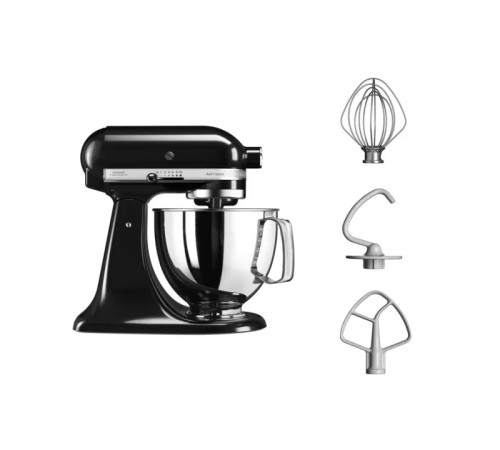 Планетарний міксер KitchenAid Artisan 4,8 л 5KSM125EOB з відкидним блоком чорний
