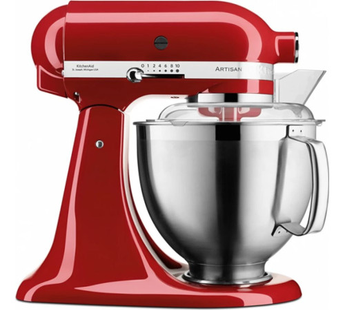 Планетарний міксер з відкидним блоком KitchenAid Artisan 5KSM185PSEER 4,8 л