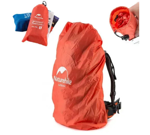 Чохол для рюкзака Naturehike NH15Y001-Z 50-70 л, оранжевий Чохол для рюкзака Naturehike NH15Y001-Z 50-70 л, оранжевий