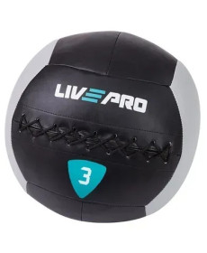 М'яч для кросфіту WALL BALL 3кг, чорно-сірий