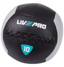 М'яч для кросфіту WALL BALL 10к, чорно-сірий