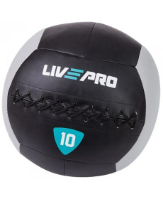 М'яч для кросфіту WALL BALL 10к, чорно-сірий