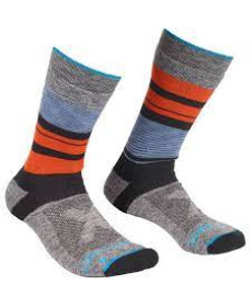 Шкарпетки ч Ortovox ALL MOUNTAIN MID SOCKS WARM M multicolour - 39-41 - сірий/оранжевий