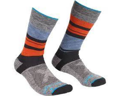 Шкарпетки ч Ortovox ALL MOUNTAIN MID SOCKS WARM M multicolour - 39-41 - сірий/оранжевий