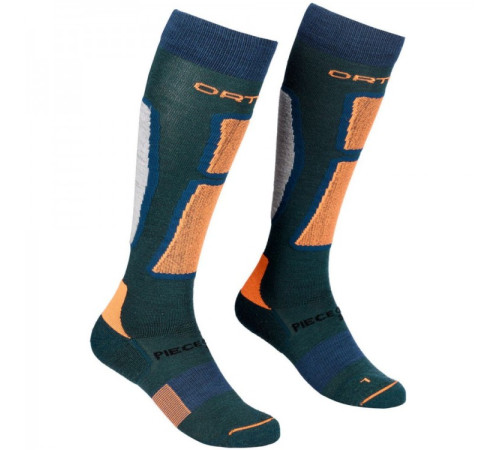 Шкарпетки ч Ortovox SKI ROCK'N'WOOL LONG SOCKS M pacific green - 42-44 - синій/зелений