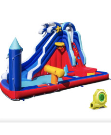 Надувний ігровий майданчик Costway Slide 414х300х235 см