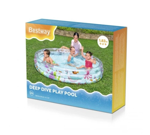 Дитячий надувний басейн BESTWAY Sea World 183x33 см 2+ 51005