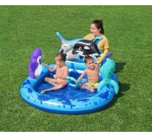 Надувний дитячий майданчик Paddling Pool Sea Expedition для дітей 2+ BESTWAY 134x131x73см + Надувні аксесуари