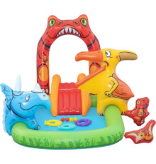 Дитячий басейн Dinosaur World для дітей 2+ BESTWAY 241x140x137см + Гірка + Водяний душ + Аксесуари