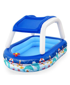 Басейн надувний дитячий Bestway 54370 213x155x132 см