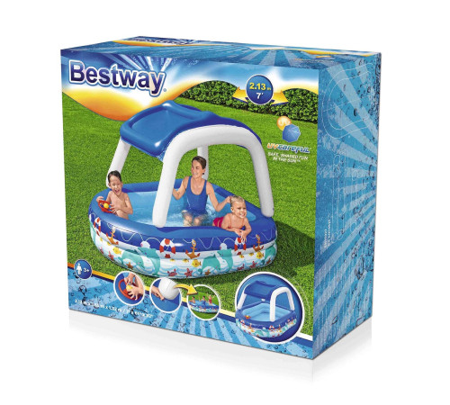 Басейн надувний дитячий Bestway 54370 213x155x132 см Басейн надувний дитячий Bestway 54370 213x155x132 см
