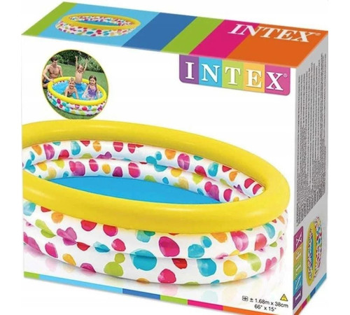 Надувний басейн Intex Cool Dots 168см (58449)