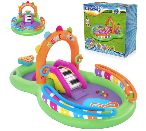 Надувний ігровий майданчик Sing N splash Bestway 53117 295x190x137 см Надувний ігровий майданчик Sing N splash Bestway 53117 295x190x137 см