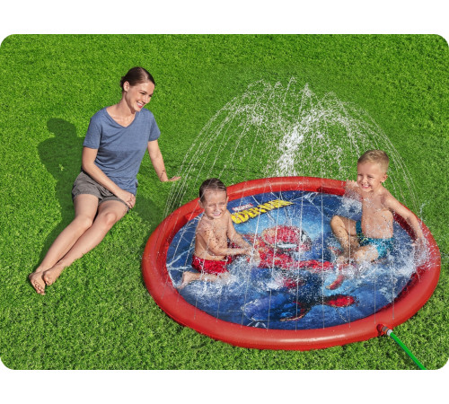 Басейн надувний з фонтаном Bestway 98792 Людина-павук, 165 см