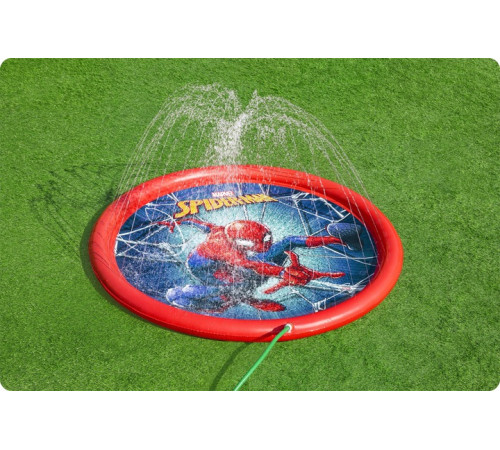 Басейн надувний з фонтаном Bestway 98792 Людина-павук, 165 см