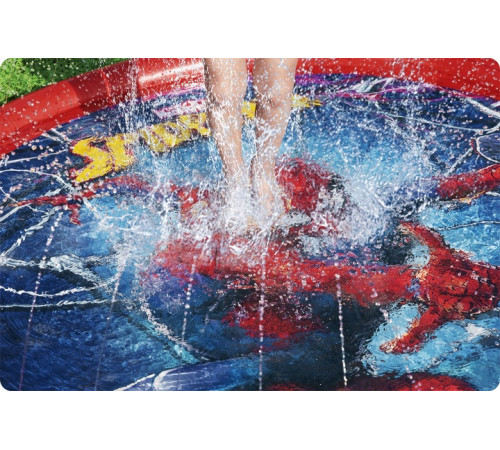 Басейн надувний з фонтаном Bestway 98792 Людина-павук, 165 см