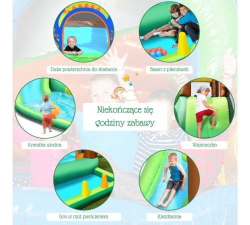 Надувний ігровий майданчик Costway 368х300х230 см