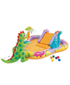 Надувний ігровий майданчик Dino Park Intex 56139 201х157х69 см