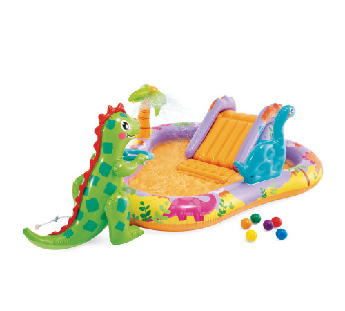 Надувний ігровий майданчик Dino Park Intex 56139 201х157х69 см Надувний ігровий майданчик Dino Park Intex 56139 201х157х69 см