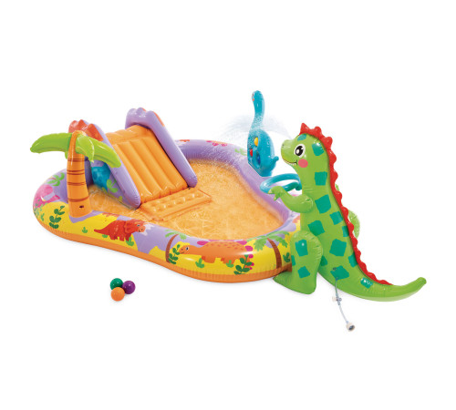 Надувний ігровий майданчик Dino Park Intex 56139 201х157х69 см Надувний ігровий майданчик Dino Park Intex 56139 201х157х69 см