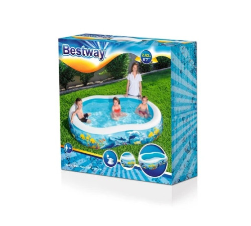 Басейн надувний дитячий Sea Depths Bestway 262х157х46 см Басейн надувний дитячий Sea Depths Bestway 262х157х46 см