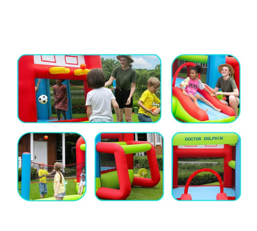 Ігровий майданчик надувний Doctor Dolphin Tennis & Soccer 72013 460 х 290 х 210 см - різнокольоровий