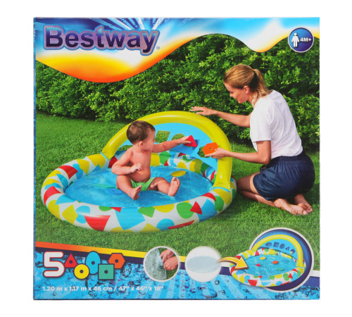 Басейн надувний дитячий Splash Learn Bestway 52378 120x117x46 см Басейн надувний дитячий Splash Learn Bestway 52378 120x117x46 см