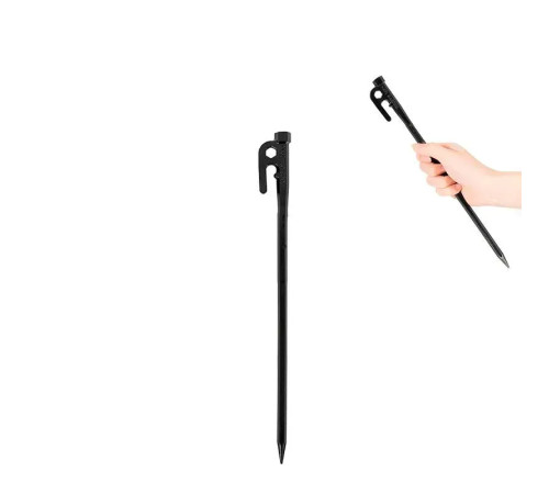 Кілочок з гачком T-подібний Mobi Garden NX20672046 300 мм, чорний Кілочок з гачком T-подібний Mobi Garden NX20672046 300 мм, чорний