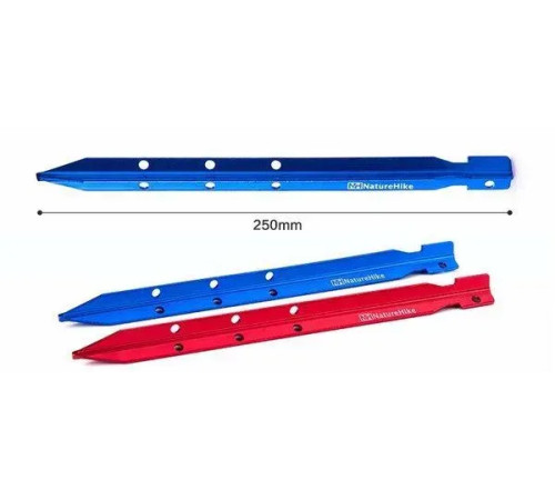 Набір кілочків V-подібних Naturehike NH15A009-I 25 см 4 шт, синій Набір кілочків V-подібних Naturehike NH15A009-I 25 см 4 шт, синій