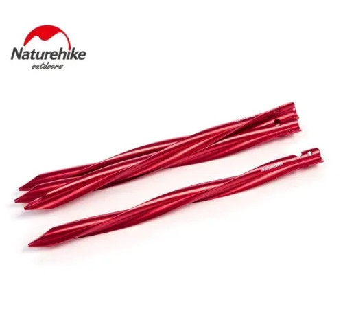 Набір кілочків V-подібних Naturehike NH17D024-D 25 см 4 шт, червоний