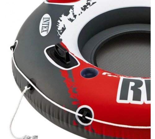 Коло надувне зі спинкою Intex 56825 River Run, біло-червоне 135 x 45 см Коло надувне зі спинкою Intex 56825 River Run, біло-червоне 135 x 45 см