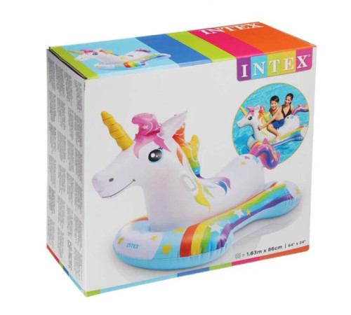 Пліт надувний для басейну Intex 57552 Єдиноріг, 163 x 86 см Пліт надувний для басейну Intex 57552 Єдиноріг, 163 x 86 см
