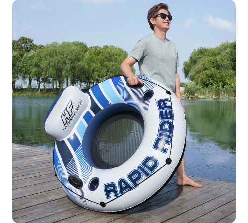 Koło do pływania Rapid Rider śr. 135 cm 2 uchwyty Bestway 43116