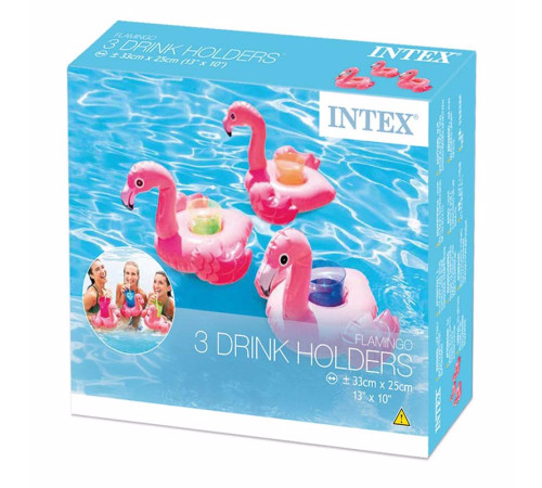 Підставки для напоїв надувні Intex 57500 Фламінго, 33 x 25 см, 3 шт Підставки для напоїв надувні Intex 57500 Фламінго, 33 x 25 см, 3 шт