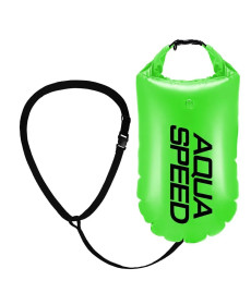 Буй для плавання Aqua Speed Open Water Swim Buoy 17 літрів, зелено-чорний