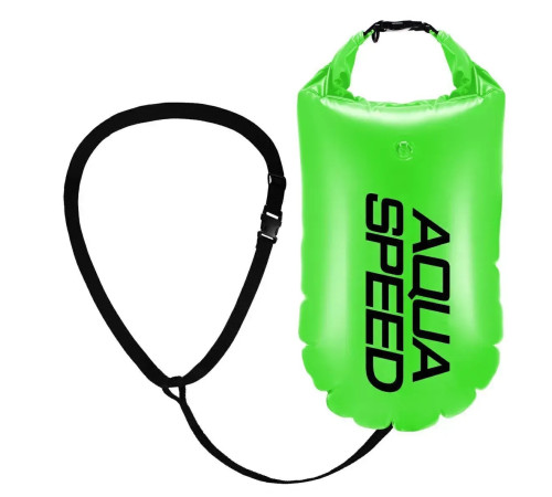 Буй для плавання Aqua Speed Open Water Swim Buoy 17 літрів, зелено-чорний