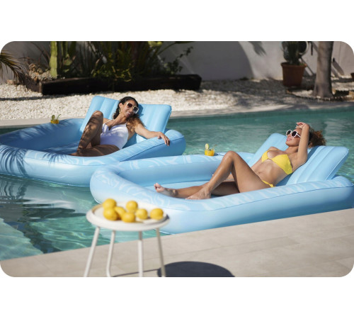 Матрац надувний для плавання Bestway 43838 блакитний, 214 х 155 см