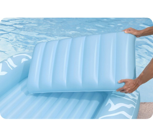 Матрац надувний для плавання Bestway 43838 блакитний, 214 х 155 см