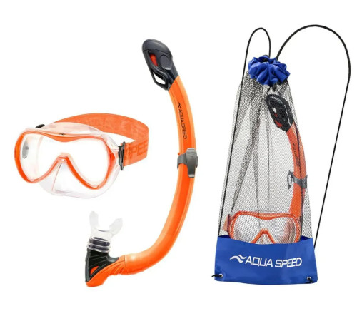 Набір маска і трубка Aqua Speed ALIZE FS + SAMOS, оранжевий