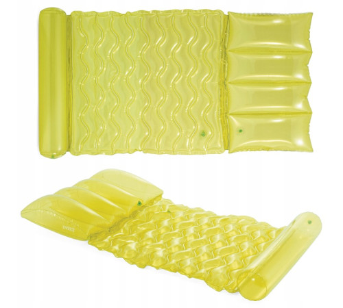 Матрац надувний для плавання Intex 58725 лимонний, 173 х 89 см