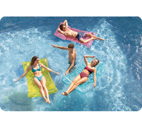 Матрац надувний для плавання Intex 58725 лимонний, 173 х 89 см