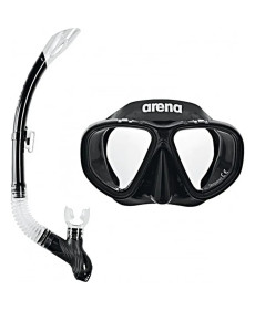 Набір маска і трубка дитяча Arena PREMIUM SNORKELING SET JR, чорний