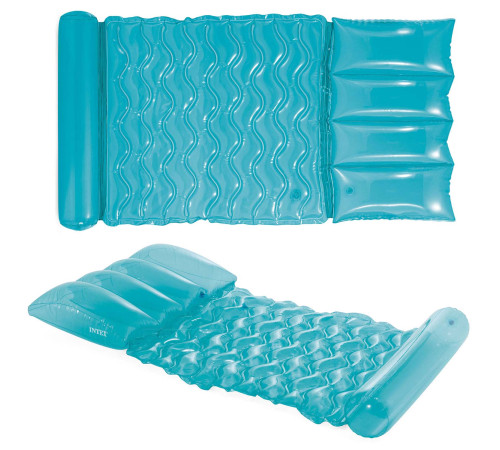 Матрац надувний для плавання Intex 58725 блакитний, 173 х 89 см