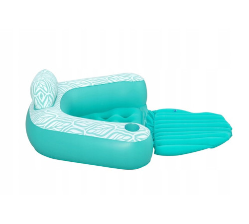 Крісло надувне для плавання Bestway Comfort Plush Pro 43719 145 х 120 см, бірюзове