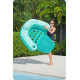 Крісло надувне для плавання Bestway Comfort Plush Pro 43719 145 х 120 см, бірюзове